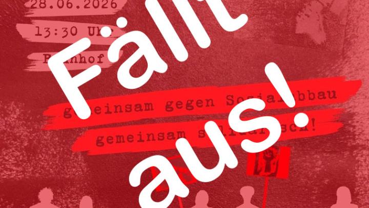 FÄLLT AUS! Der Bamberger Sozialprotest.