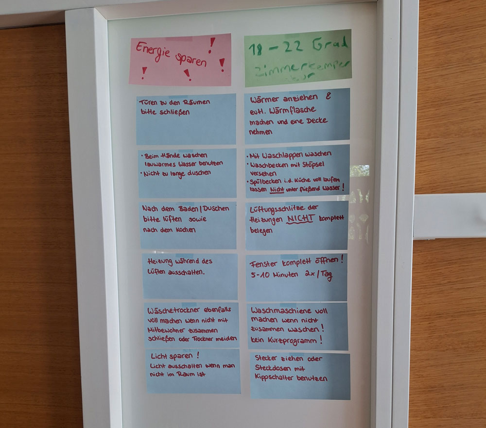 Einer Tagesstruktur folgen: ein Plan hilft.